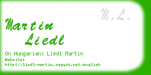 martin liedl business card